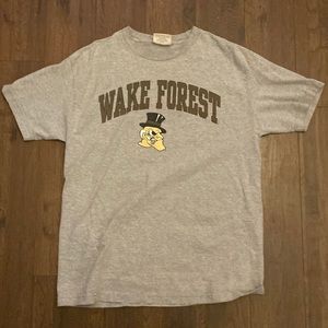 Gray Wake Forest t shirt. Brand Steve & Barry’s university sportswear size L